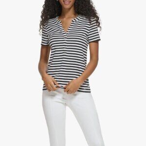 Calvin Klein Short Sleeve Stripe Shirt Size XL